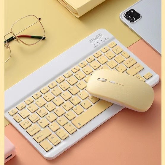 Color Macaron Ultra-Thin Wireless Keyboard and Mouse