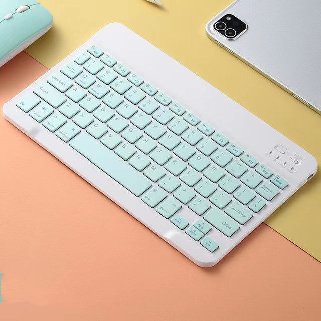 Color Macaron Ultra-Thin Wireless Keyboard and Mouse