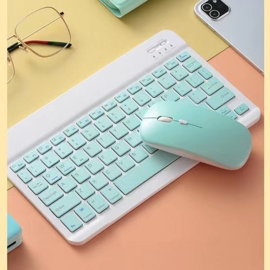 Color Macaron Ultra-Thin Wireless Keyboard and Mouse