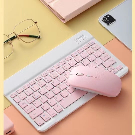 Color Macaron Ultra-Thin Wireless Keyboard and Mouse