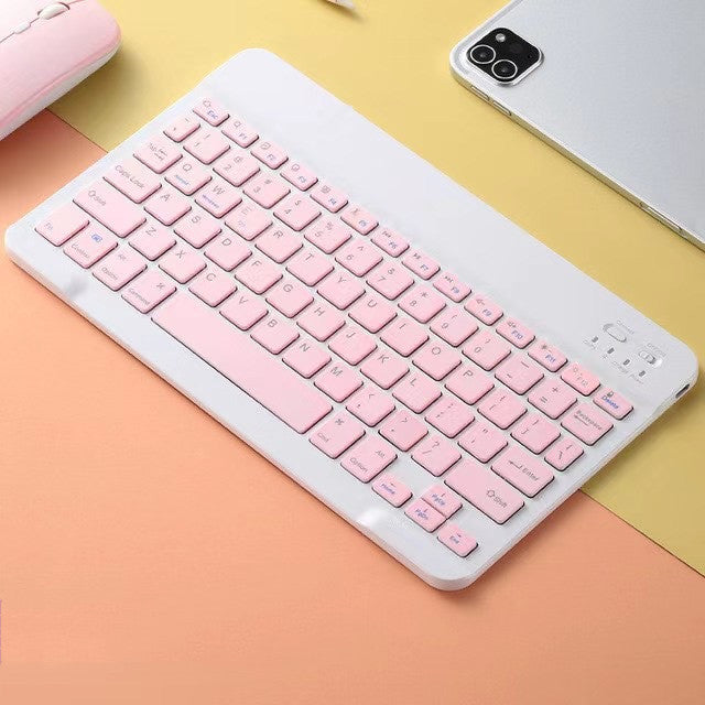 Color Macaron Ultra-Thin Wireless Keyboard and Mouse