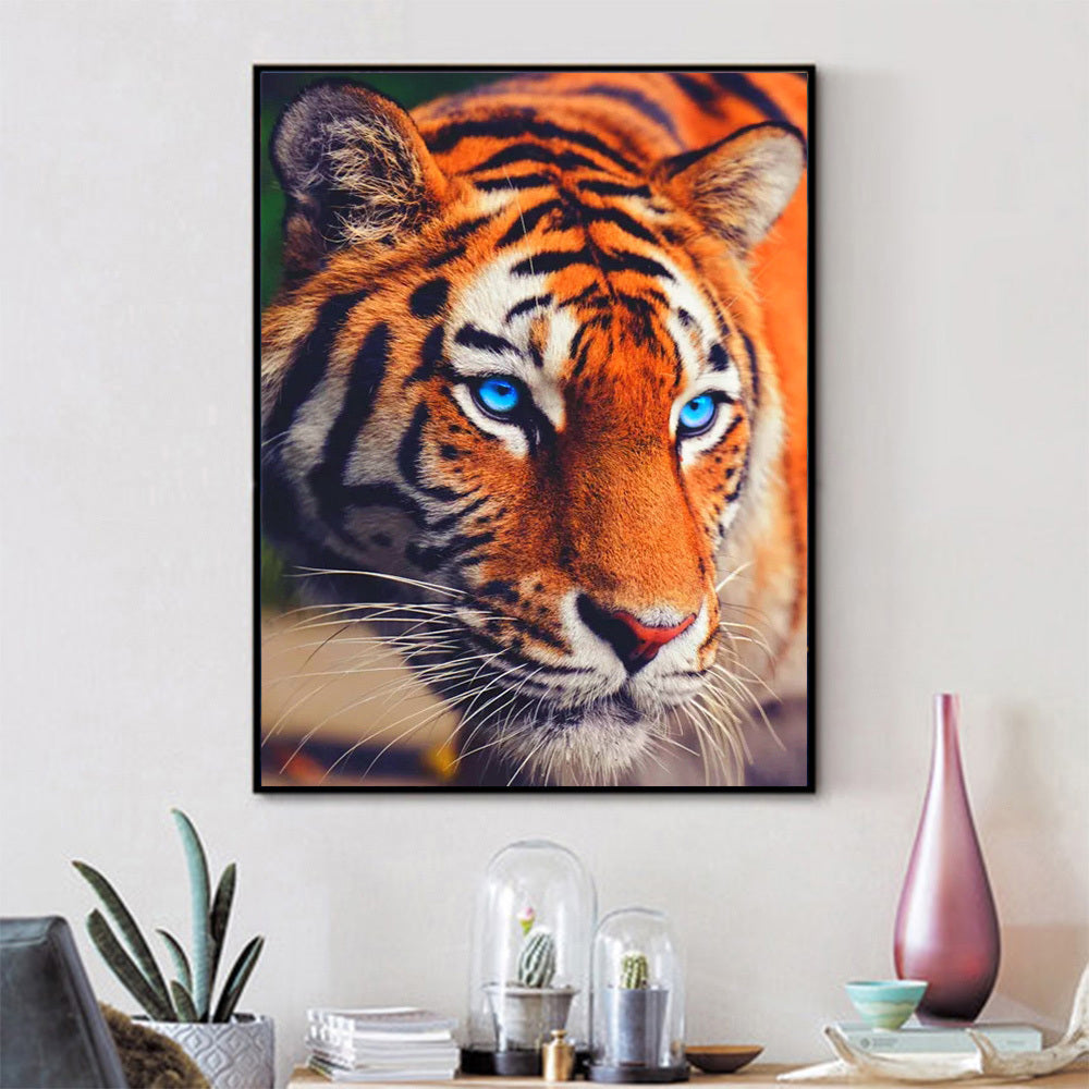 HUACAN Diamond Painting Tiger Mosaic Embroidery Animal Cross Stitch Rhinestone Picture Wall Decoration