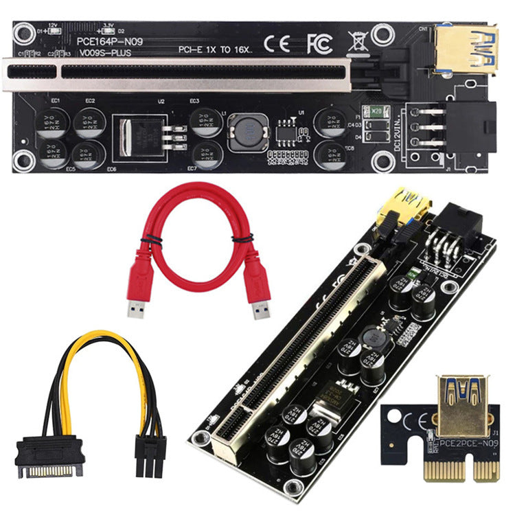 PCI Express X16 GPU 6Zoll Adapter karte USB 3.0 Kabel 1X 16X Extender