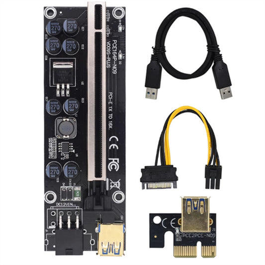 PCI Express X16 GPU 6 inch adapter card USB 3.0 cable 1X 16X extender