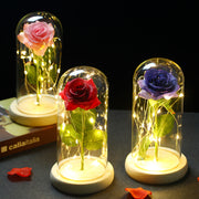 Lampe mit Glasschirm „Rosé“