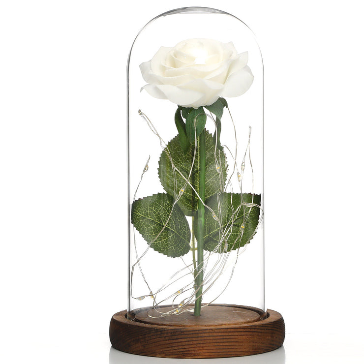 Lampe mit Glasschirm „Rosé“