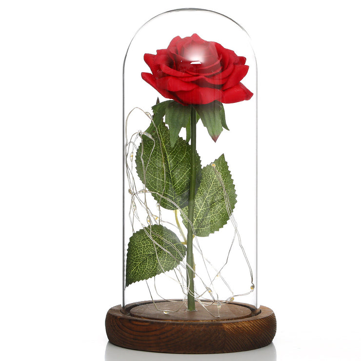 Lampe mit Glasschirm „Rosé“