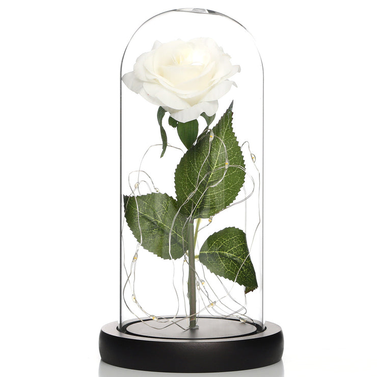 Lampe mit Glasschirm „Rosé“