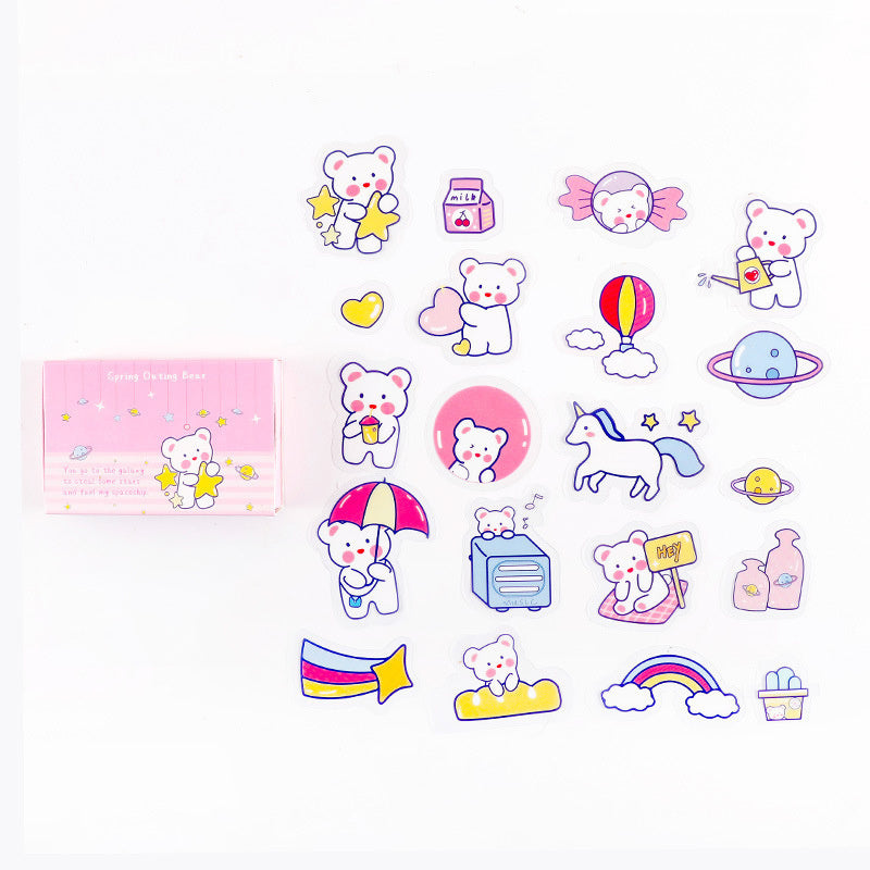 Korean Version Of Ins Wind Box 20 Pieces Into Pet Hand Account Diy Decorative Creative Stationery Stickers