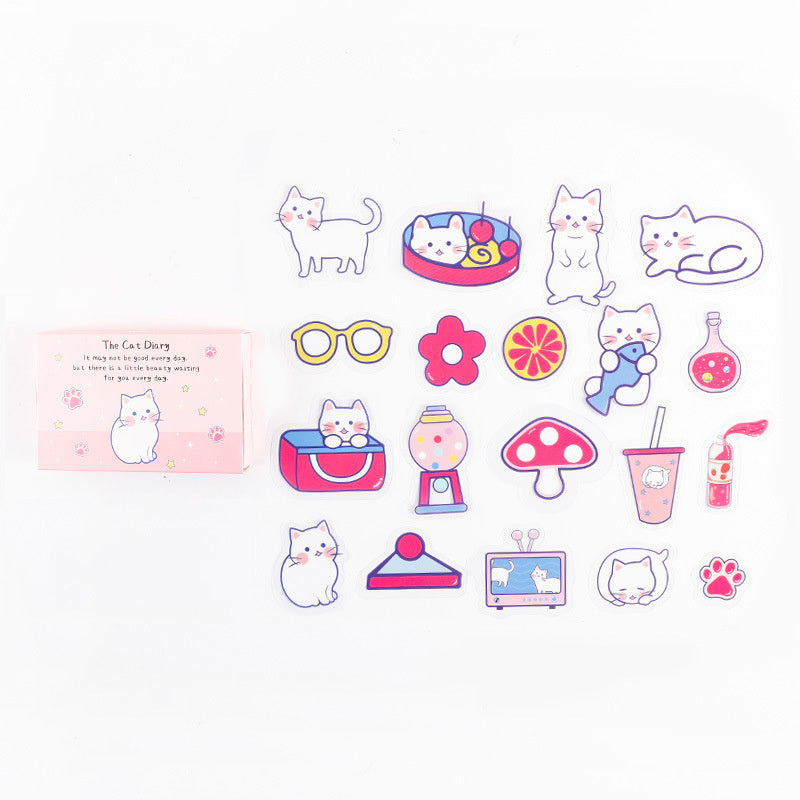 Korean Version Of Ins Wind Box 20 Pieces Into Pet Hand Account Diy Decorative Creative Stationery Stickers