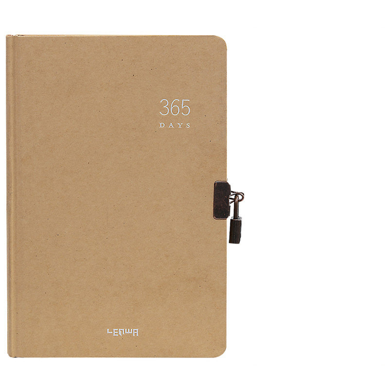 Hardcover Notebook A5 Planner 365 Days Locked Diary