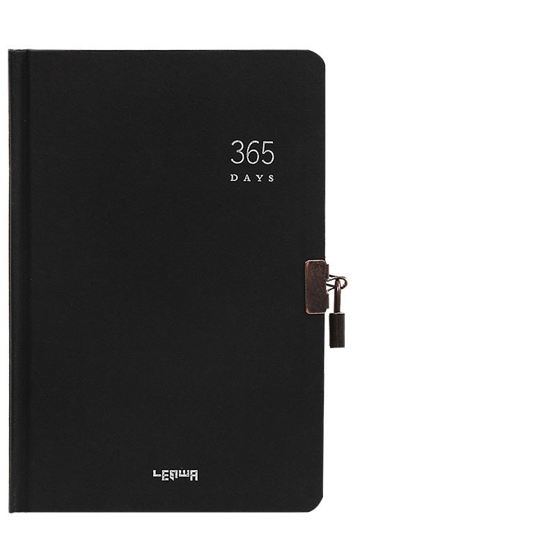 Hardcover Notebook A5 Planner 365 Days Locked Diary