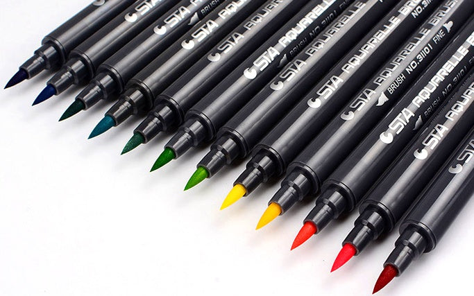 STA 80 Colors Set Water-Based Ink Felt-Tip Pens