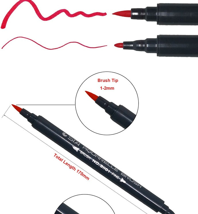 STA 80 Colors Set Water-Based Ink Felt-Tip Pens