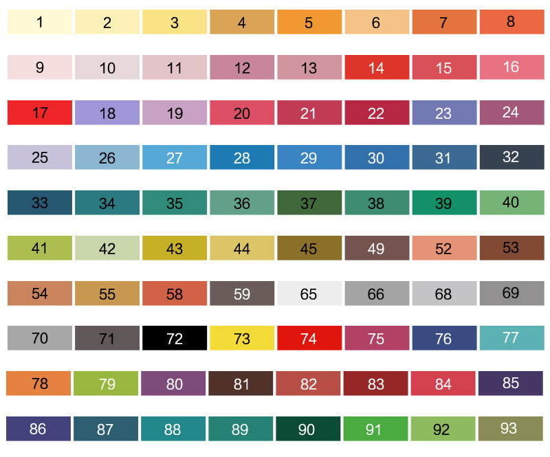 STA 80 Farben Set Tinte Auf Wasserbasis Filzstifte