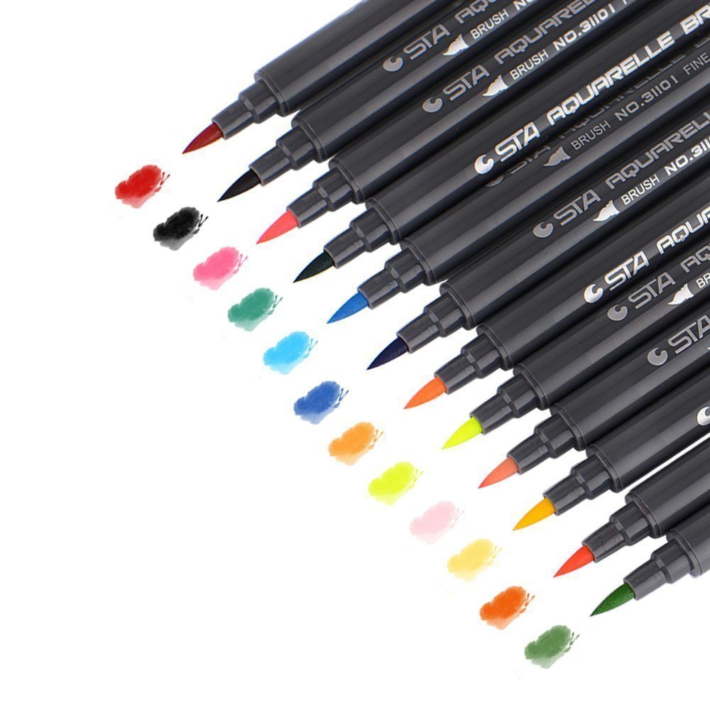 STA 80 Colors Set Water-Based Ink Felt-Tip Pens