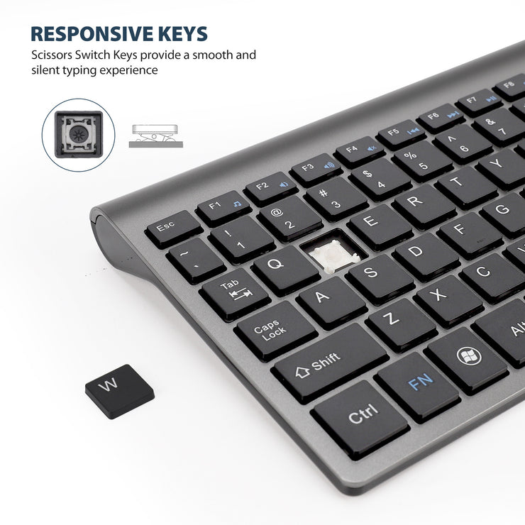 Drahtlose Tastatur USB Mini Stille Laptop Ultra-Dünne Tastatur