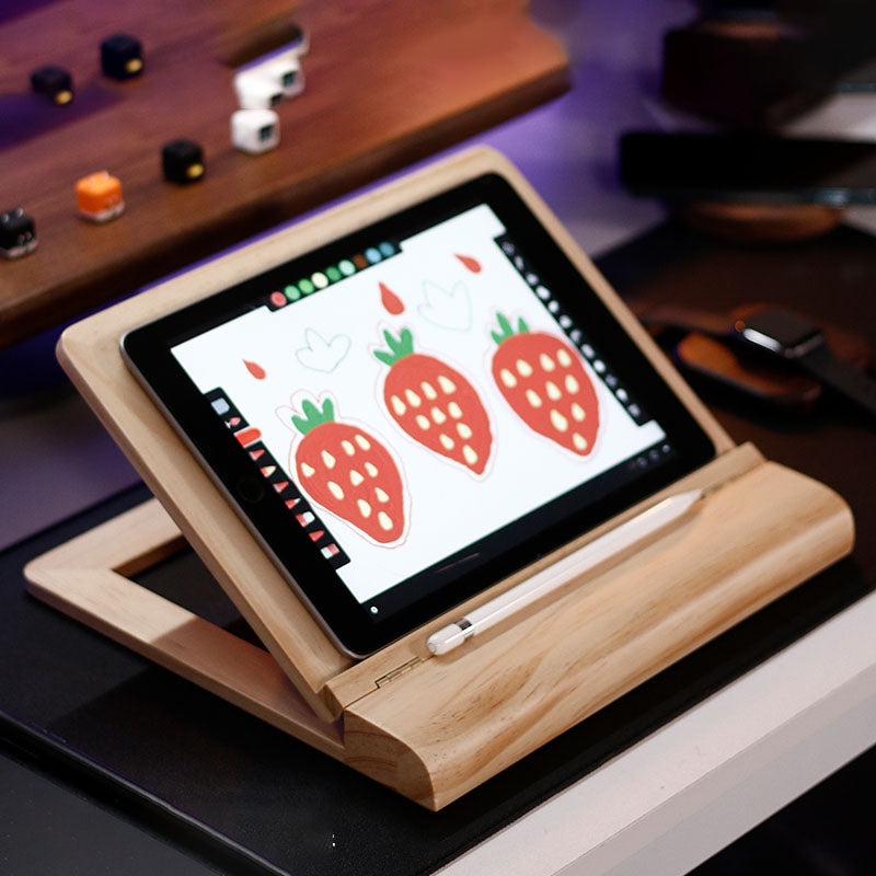 Kompatibel mit Apple, geeignet Für Ipad Stand Ipad Pro Huawei Smart Tablet Massivholz Ständer Ipad Lernen Malerei Schreiben Online Klasse Unterstützung Stehen notebook Winkel Einstellbar Wärmeableitung Stehen