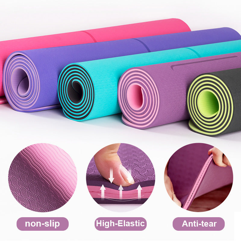 Yoga Fitness Pilates Doppel-Schichtmatte