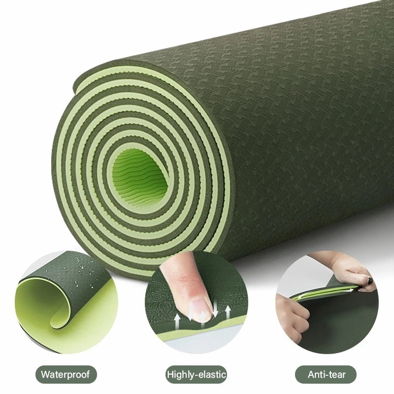 Yoga Fitness Pilates Doppel-Schichtmatte