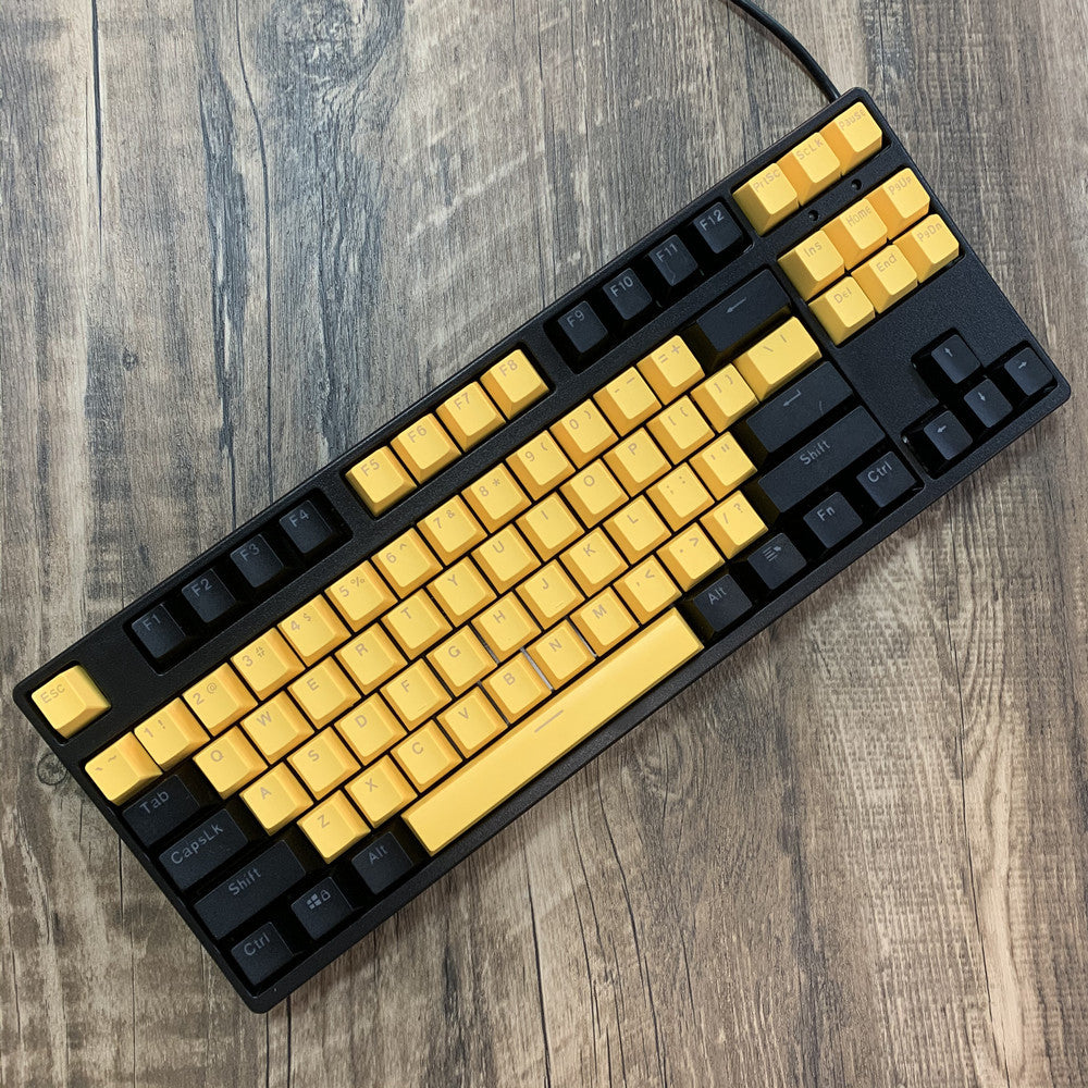 F-87 Mechanische Tastatur Typ-C Linie Isolierte Weiße PBT-Tastenkappe