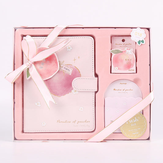 Yue Mu Peach A5 Handbook Paper Tape Stationery Gift Set