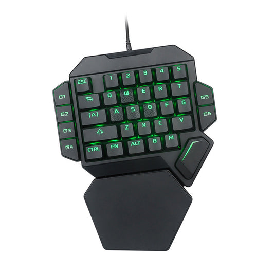 One-handed wired mechanical keyboard, for the left hand