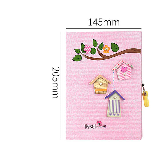 Primary School Student Code Book With Lock Diary Book Reward Gift Prize Boxed Girl Heart Cute Small Notebook