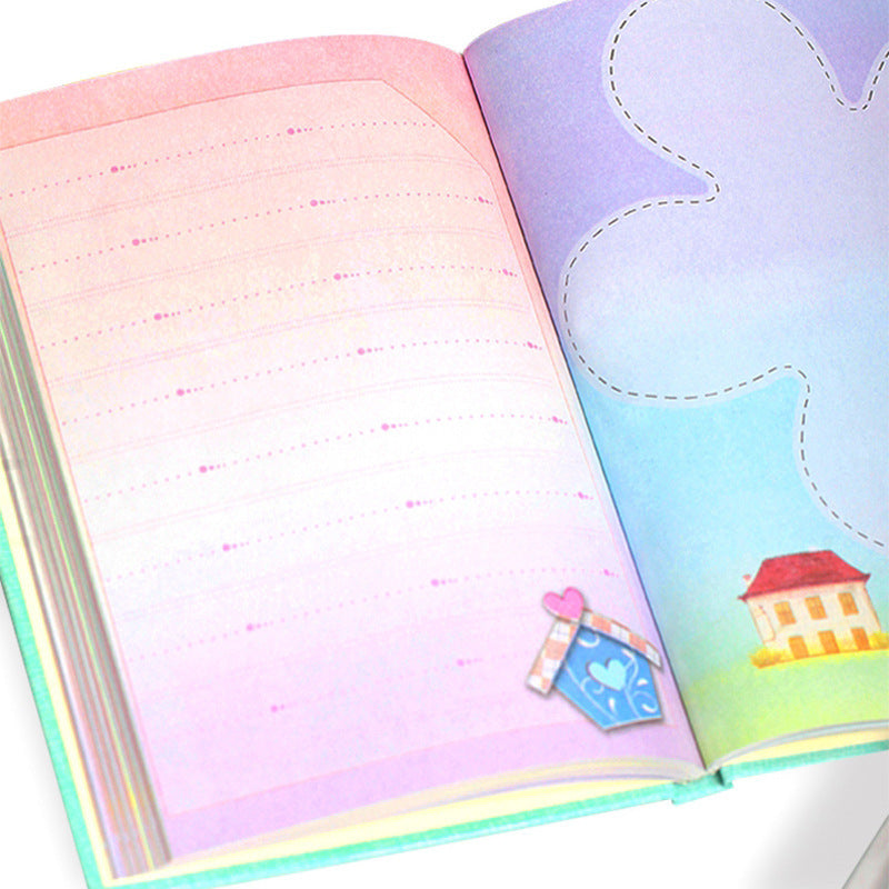 Primary School Student Code Book With Lock Diary Book Reward Gift Prize Boxed Girl Heart Cute Small Notebook