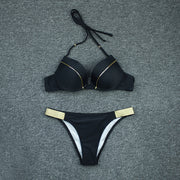 Sexy Bikini-Badeanzug aus gespaltenem Stoff für Damen