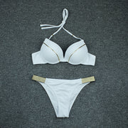 Sexy Bikini-Badeanzug aus gespaltenem Stoff für Damen