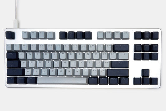 Two-tone design, translucent keycaps, mechanical keyboard