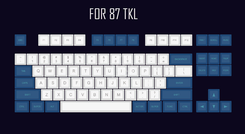 Blue-White Mechanical Keyboard