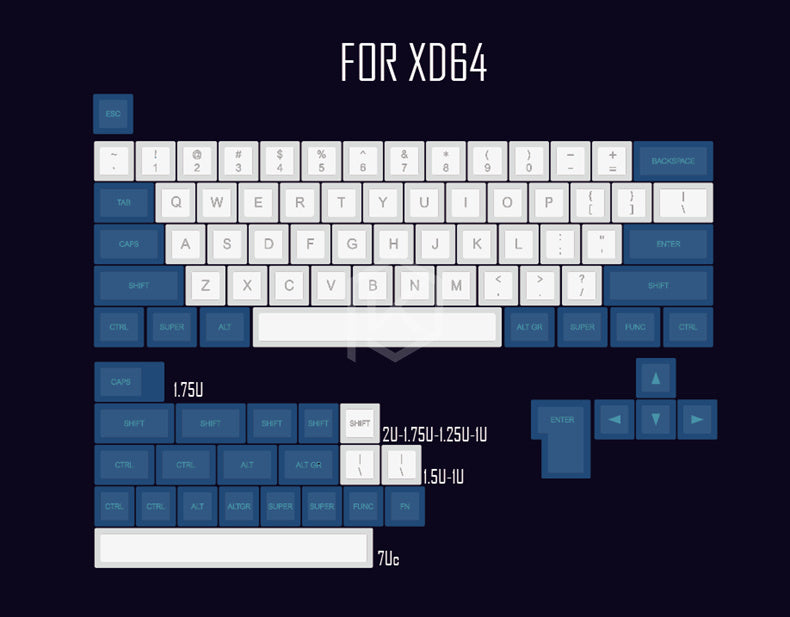 Blue-White Mechanical Keyboard