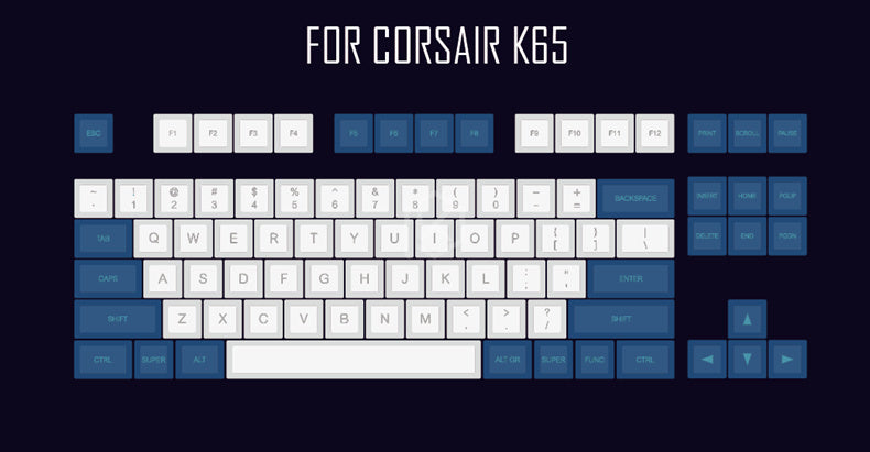 Blue-White Mechanical Keyboard