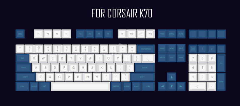 Blue-White Mechanical Keyboard