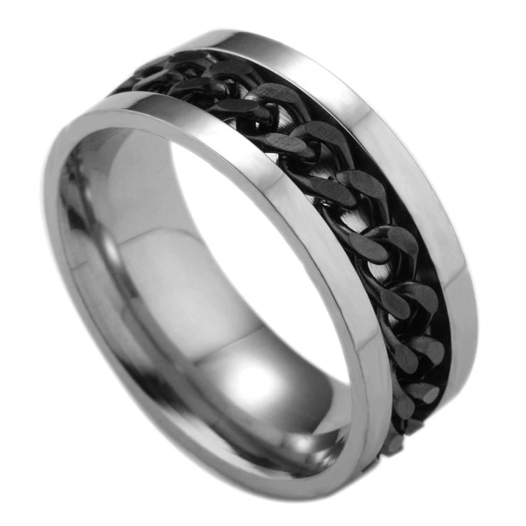 Edelstahl Spinner Ring Einfache Ringe Casual Männer Und Frauen Schmuck Bague Femme