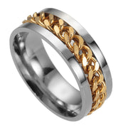 Edelstahl Spinner Ring Einfache Ringe Casual Männer Und Frauen Schmuck Bague Femme