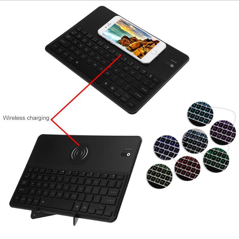 Compatible with Apple, Bluetooth 3.0 keyboard with wireless QI charging function 7