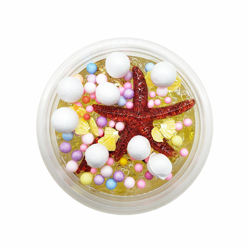 Starfish Mermaid Flat Bead Crystal Mud Slime