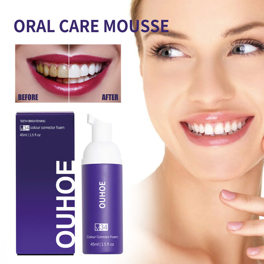 Toothpaste Mousse Yellow Teeth Breath Fresh Whitening White beautiful toothpaste