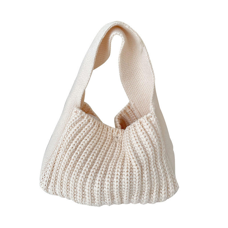 Simple All-match High-grade Wool Knitted Handbag