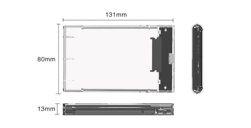 Transparent HDD External Enclosure