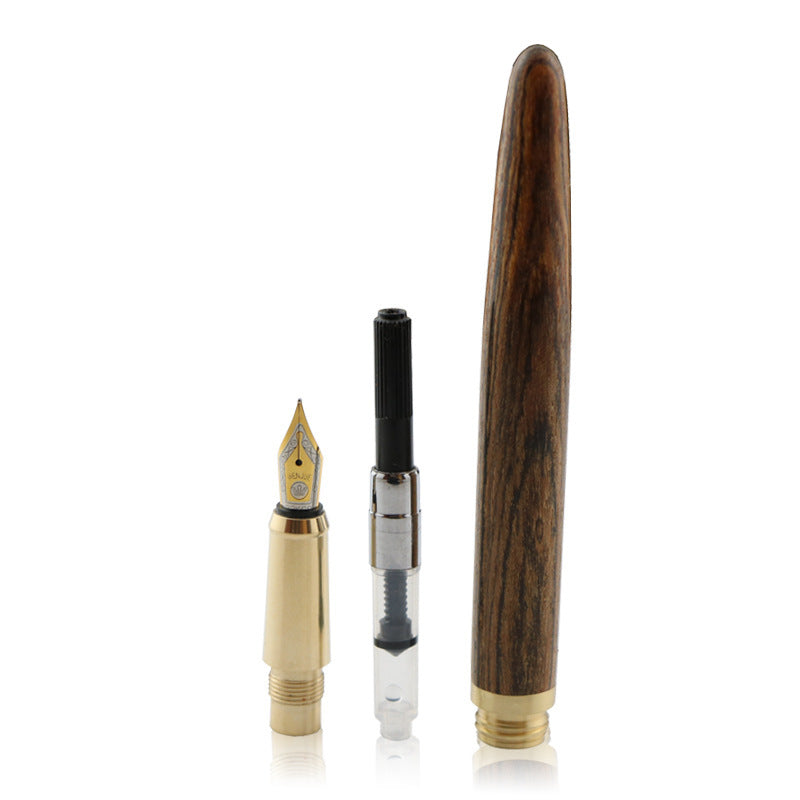 African Rosewood Vintage Brass Wood Fountain Pen