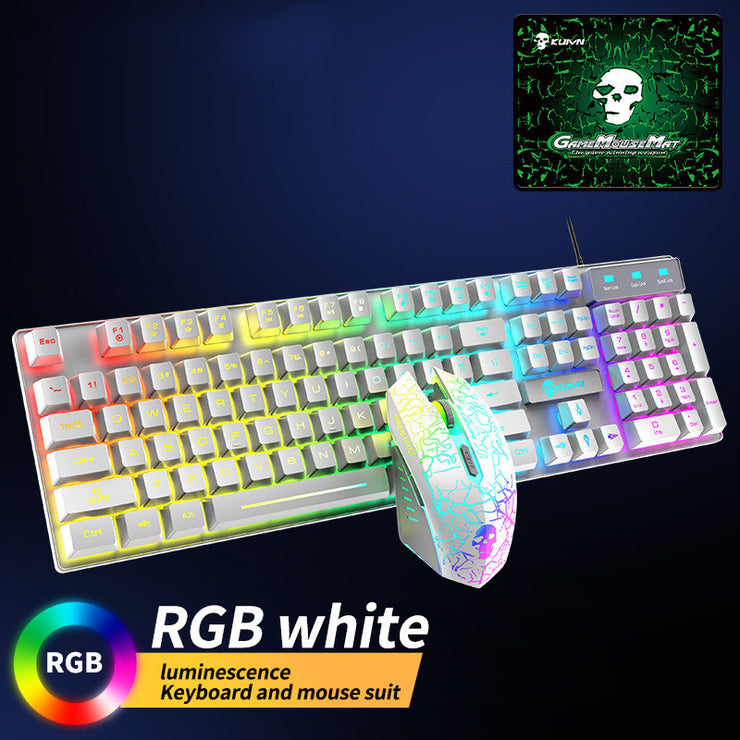 Kuiying T6RGB Leuchtendes Tastatur- und Mausset