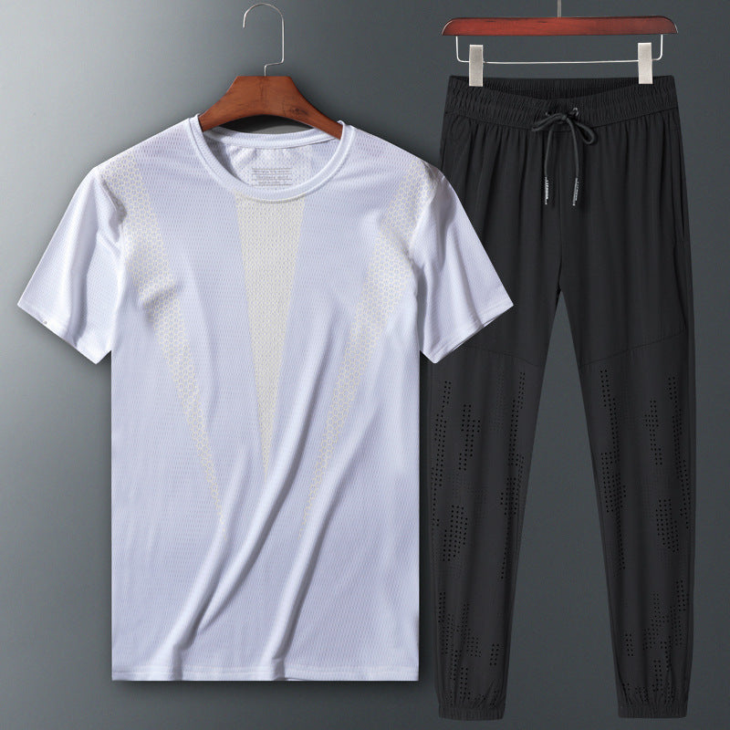 Zweiteiliges Kurzarm-T-Shirt-Hosen Set