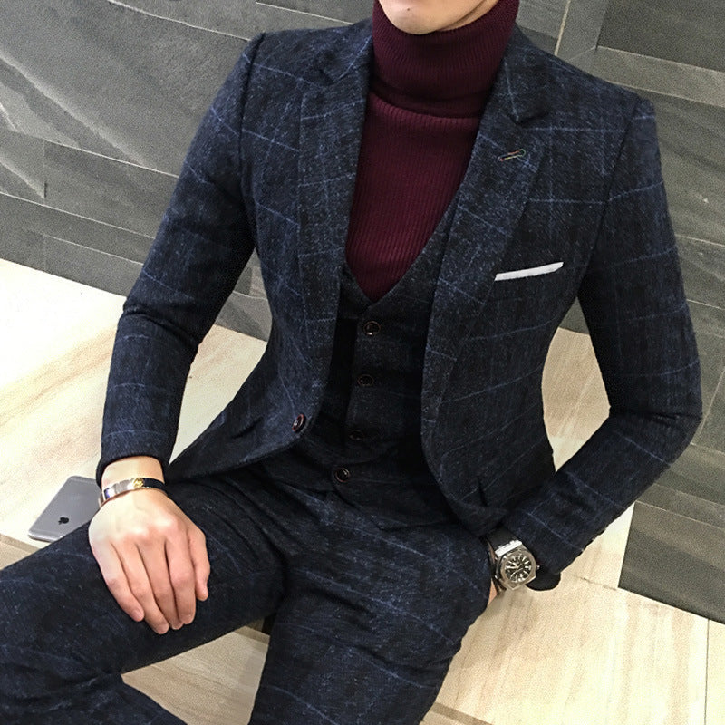 suits with a check pattern