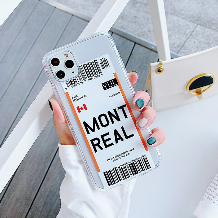 Compatible with Apple, transparent soft TPU phone case