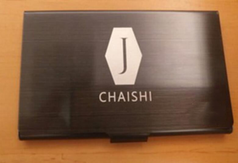 business card holder made of metal and titanium