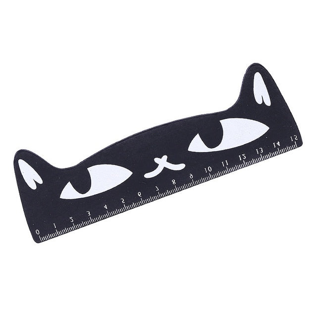 Kawaii 15cm Candy Colored Cat Wooden Ruler